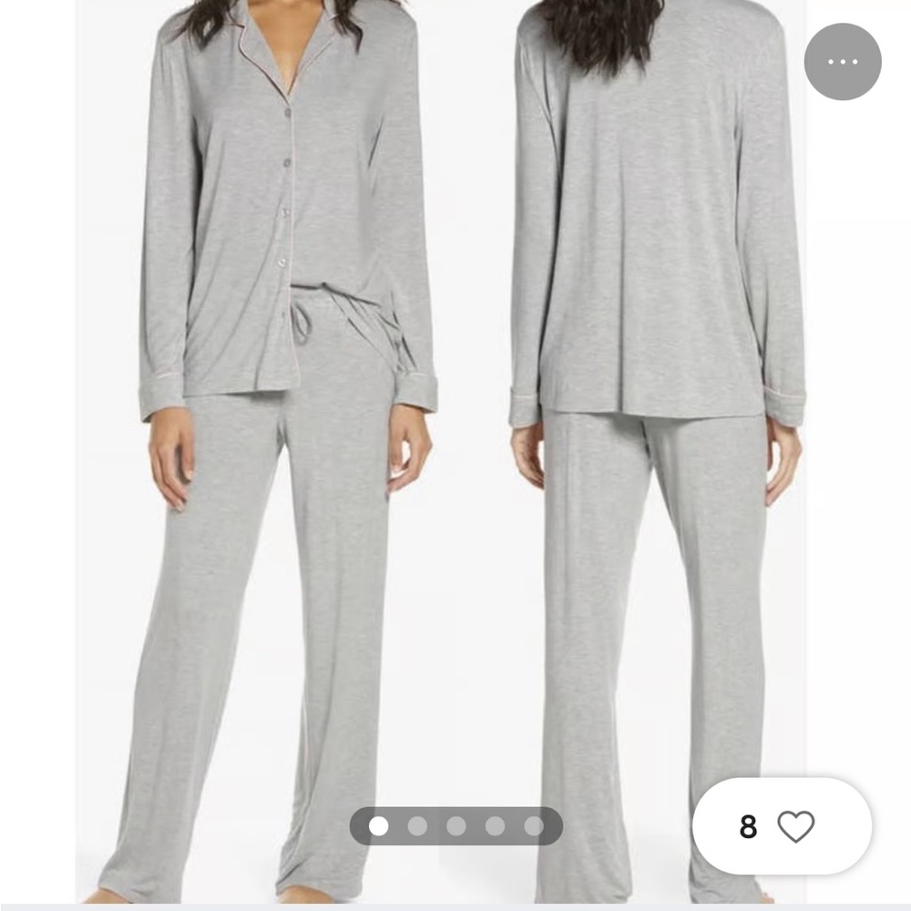 NWOT-Nordstrom-XL -Light Heather Grey Wolf- LS With Pants